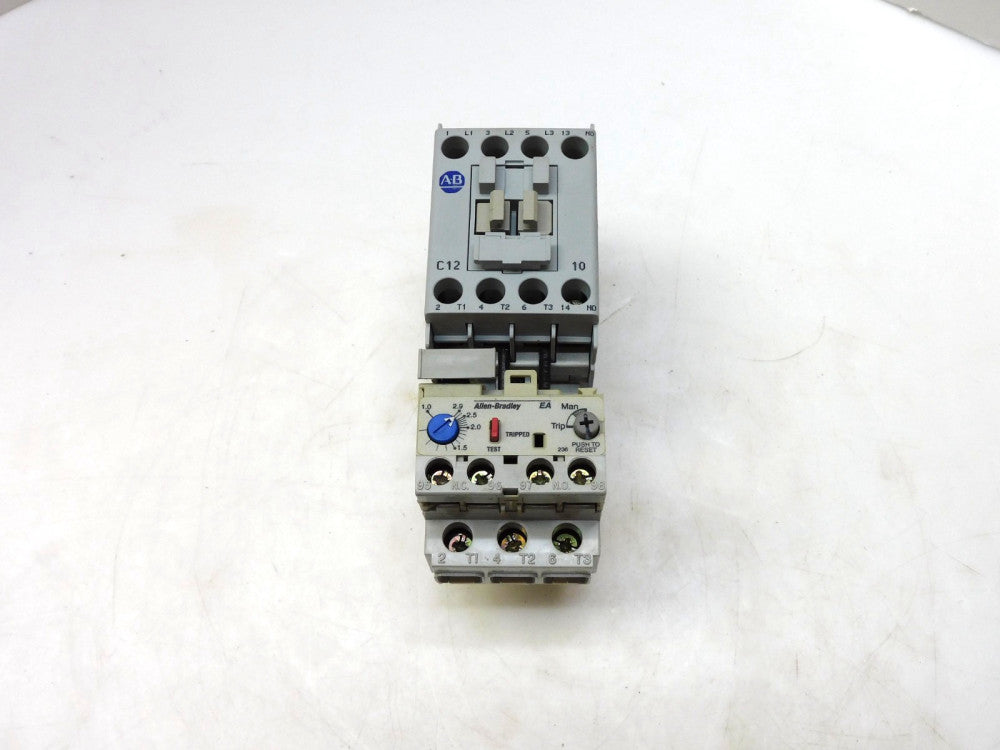 ALLEN BRADLEY 100-C12*10 SER A STARTER W/ 193-EA1DB SER A OVERLOAD RELAY 1-2.9A