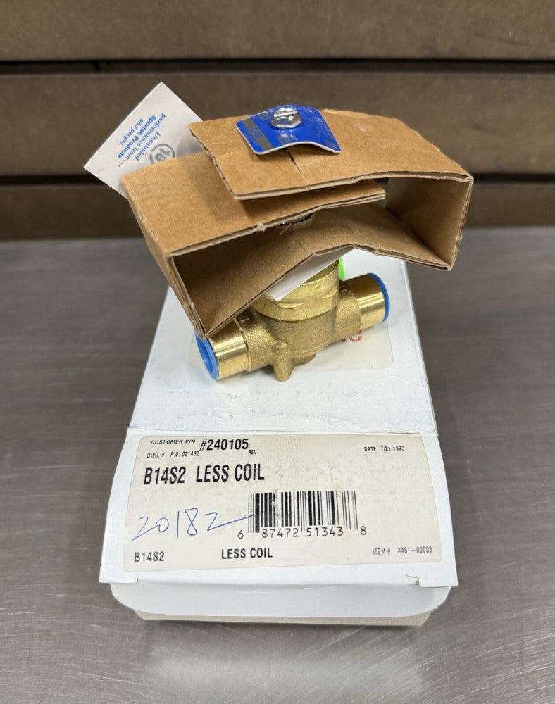 New Sporlan B14S2 Less Coil Solenoid Valve 3481