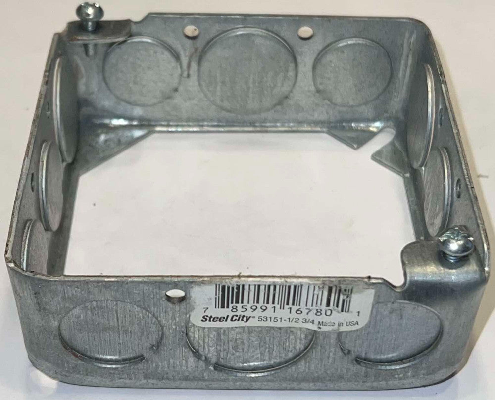 STEEL CITY 53151 1 2 3 4 Outlet Box Extension Rings 53151-1/2 3/4