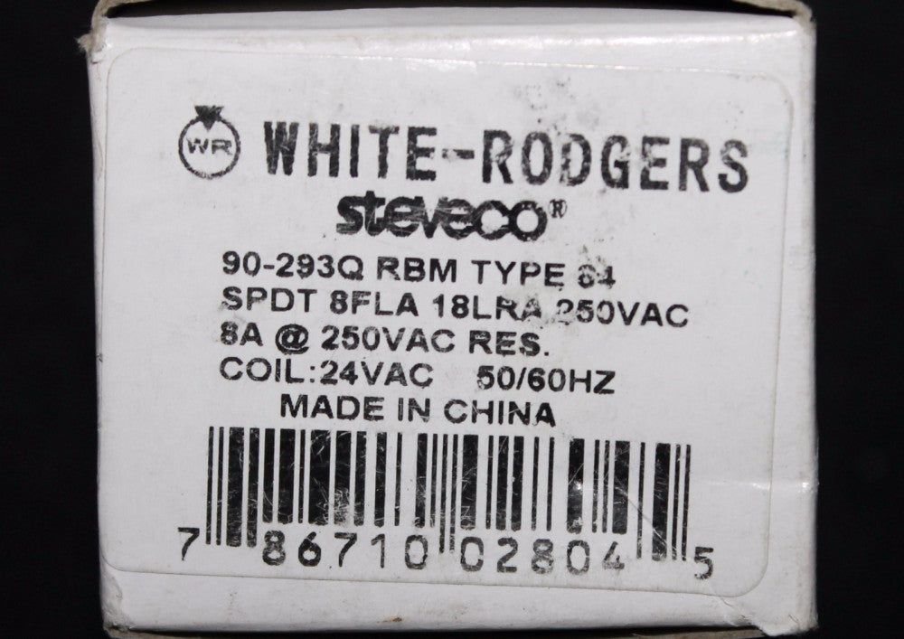 WHITE RODGERS STEVECO 90 293Q RBM Type 64 SPDT 24 VAC Relay
