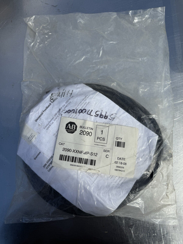 Allen Bradley 2090-XXNFMP-S12 Ser C - 12M Feedback Cable - New