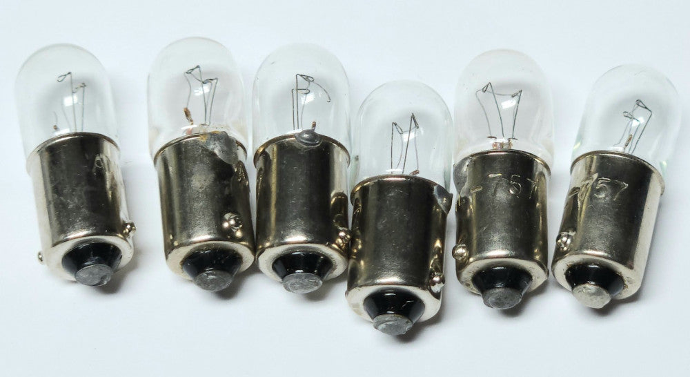 LOT OF 6 ADVANCED MICRO LITES AML 757 Pushbutton Pilot Light LAMP BULB