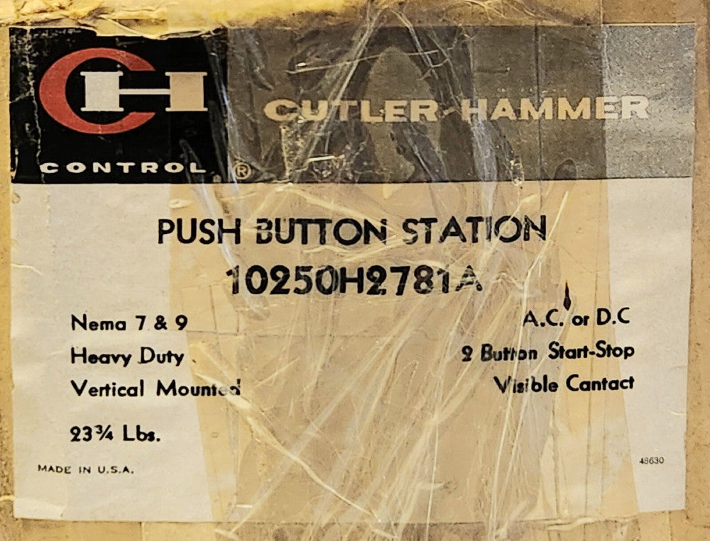 EATON CUTLER HAMMER 10250H2781A 2 Button Start STOP Heavy Duty Push Button