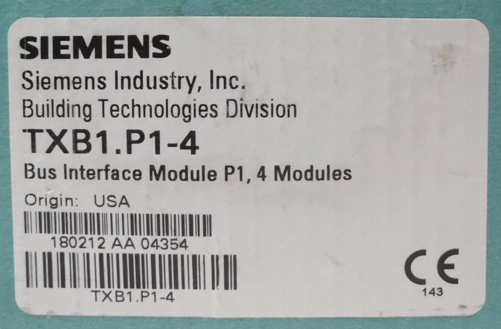 SIEMENS TXB1.P1-4 Bus Interface Module P1 4 Modules TXB1 P1 4