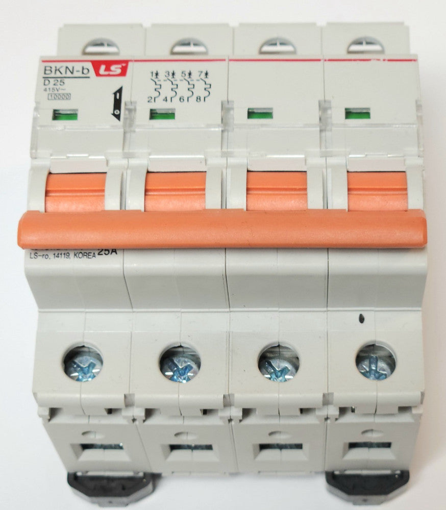 LS ELECTRIC BKN-B D25 4 Pole 25 AMP 415 VAC Circuit Breaker BKN B D 25