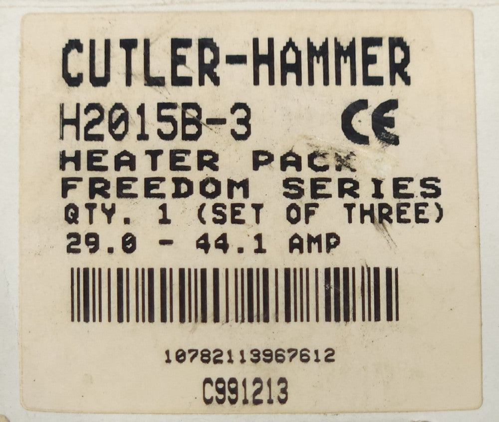 EATON CUTLER HAMMER H2015B-3 Freedom Series Heater PACK H2015B 3 29.0-44.1 AMP