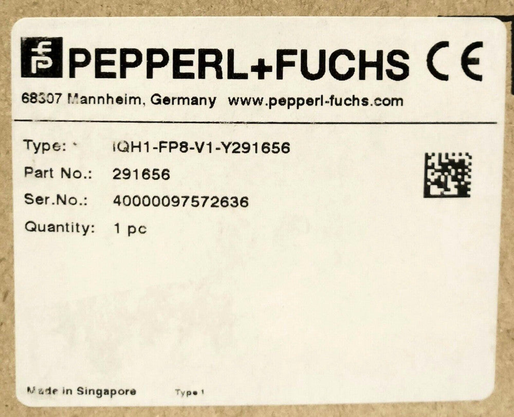 PEPPERL FUCHS IQHI FP8 V1 Y291656 MACH-Secure RFID Reader 291656