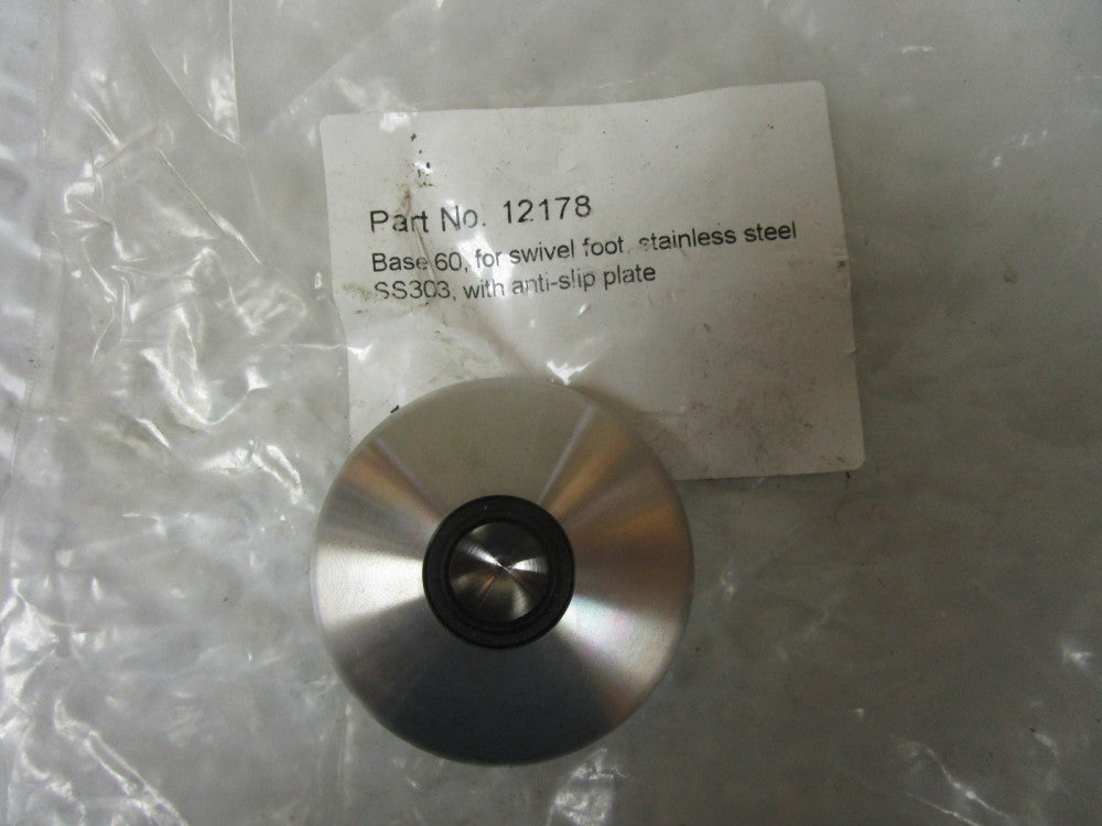Unknow Name 12178 Stainless Steel Swivel Foot Base 60 SS303 Aniti Slip 59mm Base