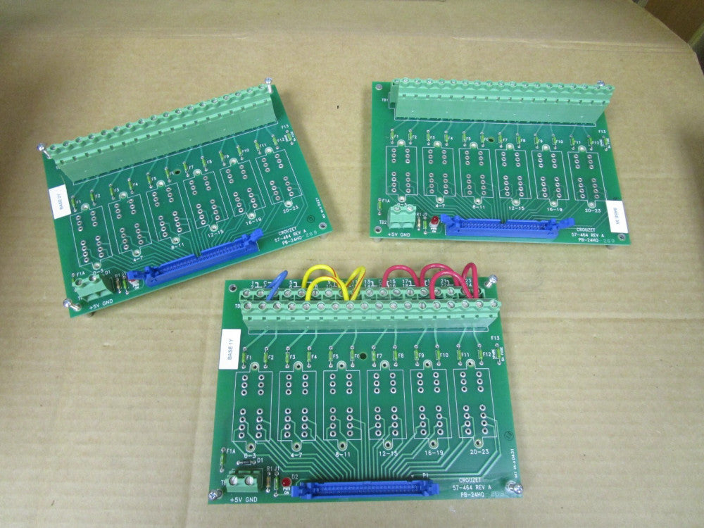 LOT OF 3 CROUZET GORDOS RELAY BOARD 57-464 REV A