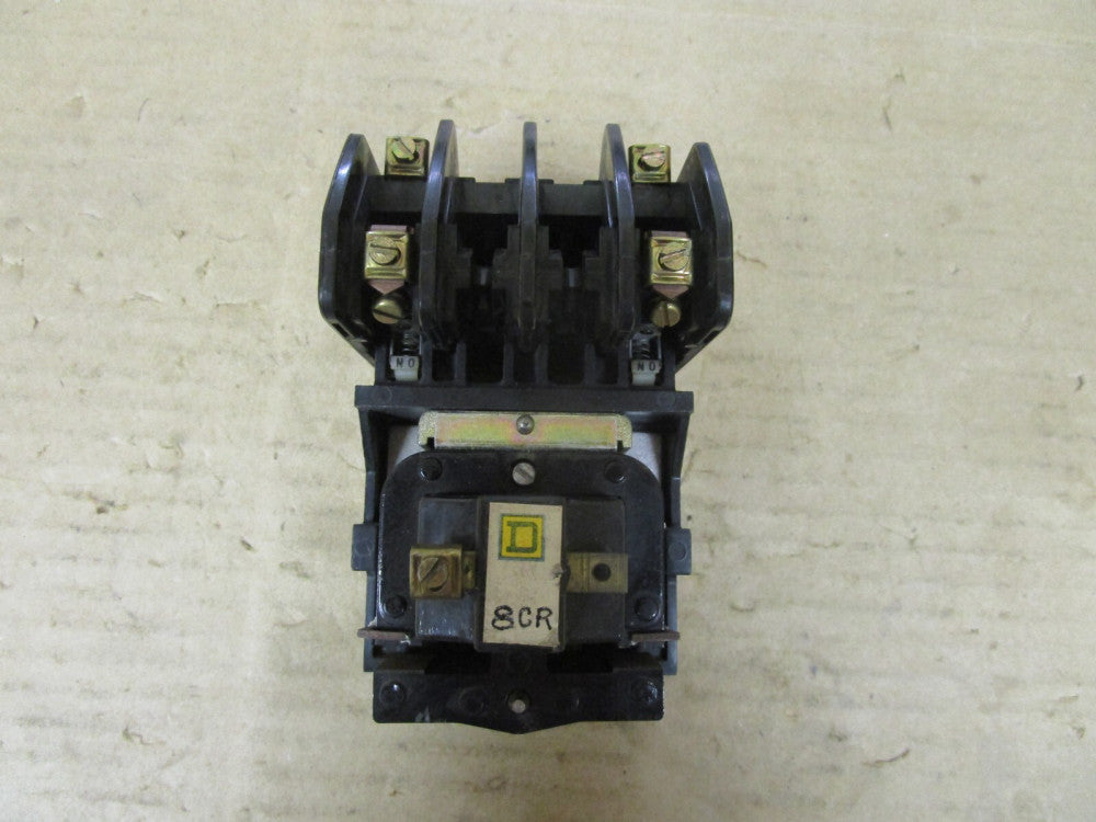 SQUARE D CONTROL RELAY 8501 H0 20 SER D 120V COIL 2 POLE 8501H020