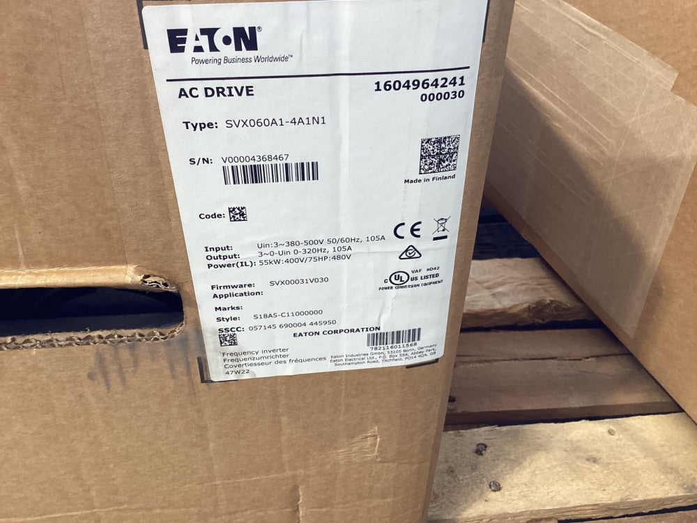 Eaton AC Drive. Type SVX060A1–4A1N1. SVX-9000 Series