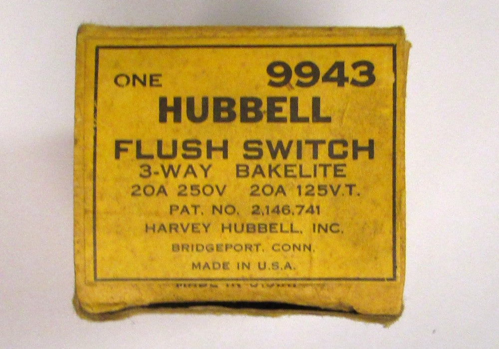 HUBBELL 9943 Flush Switch 20 Amp 3 Way 125-250V 2 Pole