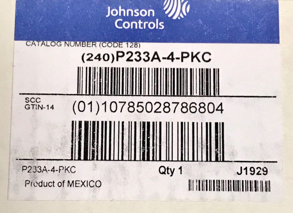 JOHNSON CONTROLS PENN P233A-4-PKC 50-400 Pa Air Pressure Switch P233A 4 PA