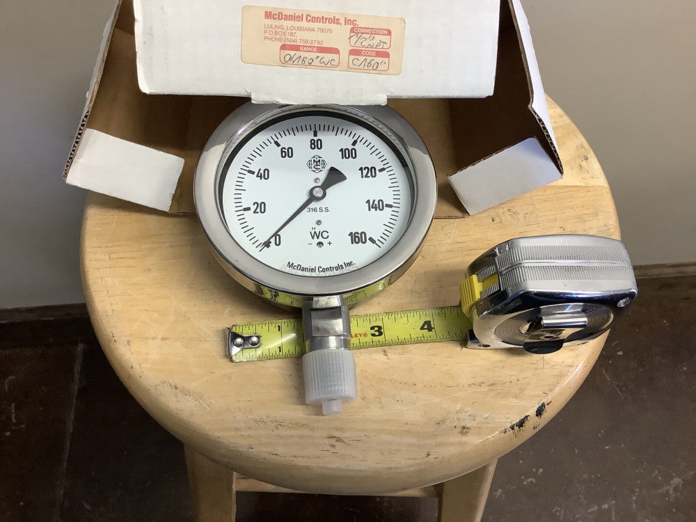 Mcdaniel Controls 4” Stainless Steel Guage. 0 To 160. 1/2 NPT.