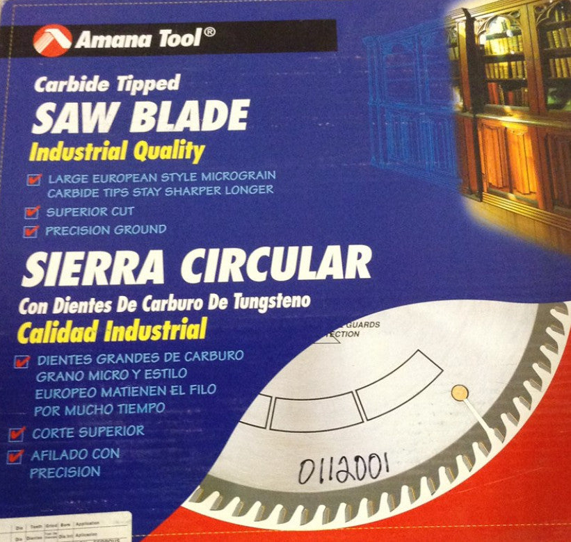 Amana 514108-30 Carbide Tipped Aluminum and Non-Ferrous Metals 14" D x 108T TCG,