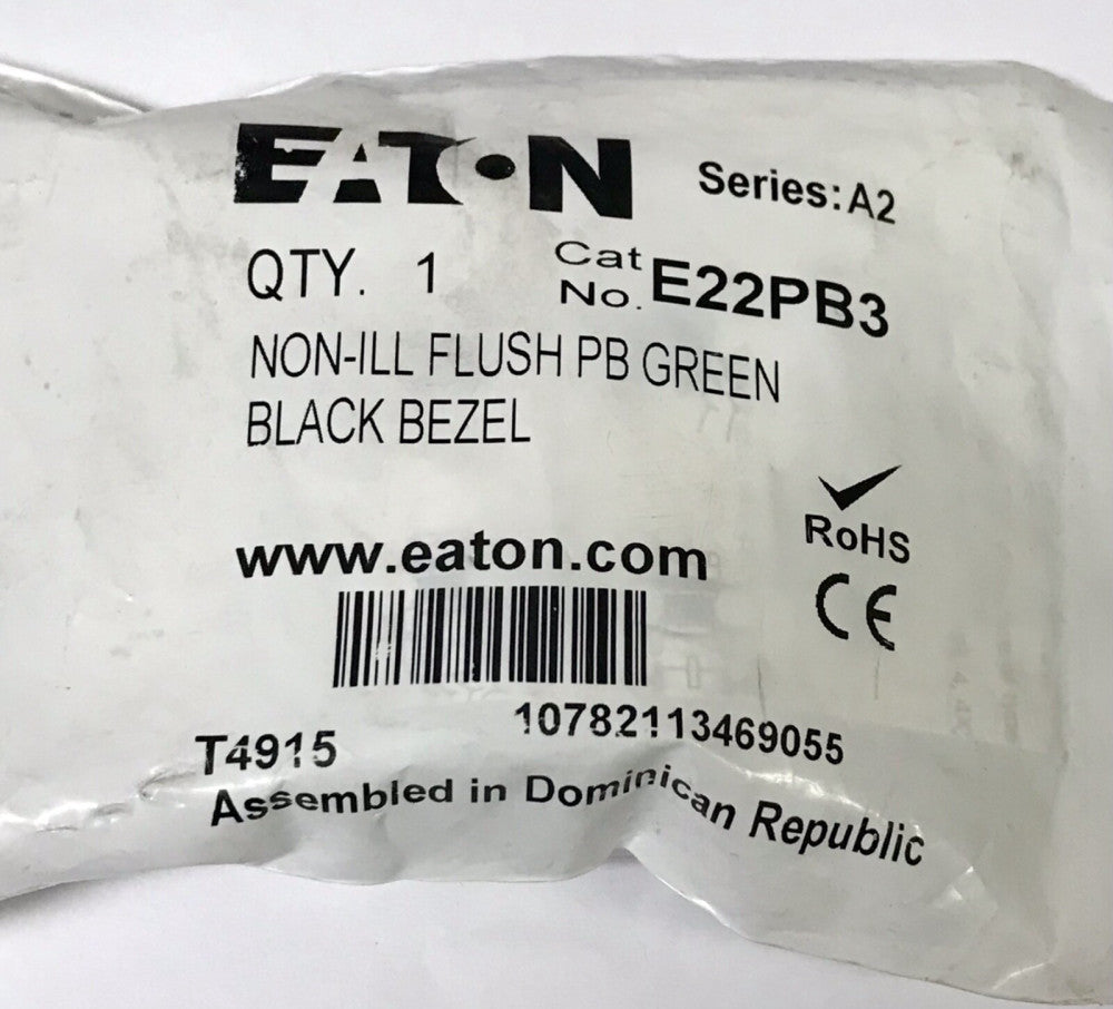 EATON E22 PB3 Green Momentary Pushbutton E22PB3 Non Illuminated