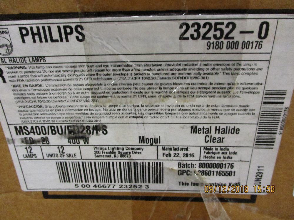 23252 Philips Pulse Start - Metal Halide - Unprotected BRAND NEW! LOT OF 7