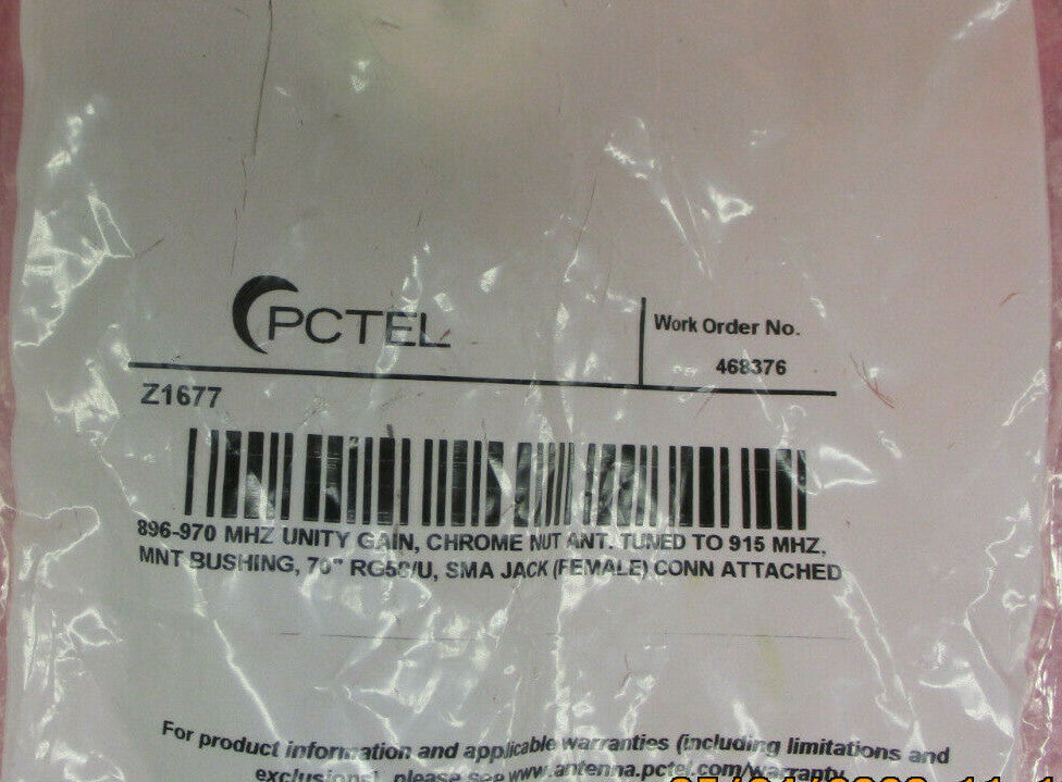 New - PCTEL - Z1677, CHROME NUT ANTENNA TUNED