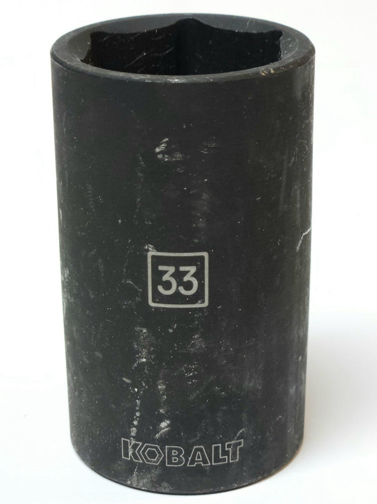 KOBALT 1/2" DRIVE 33mm DEEP Impact Socket 6 Point