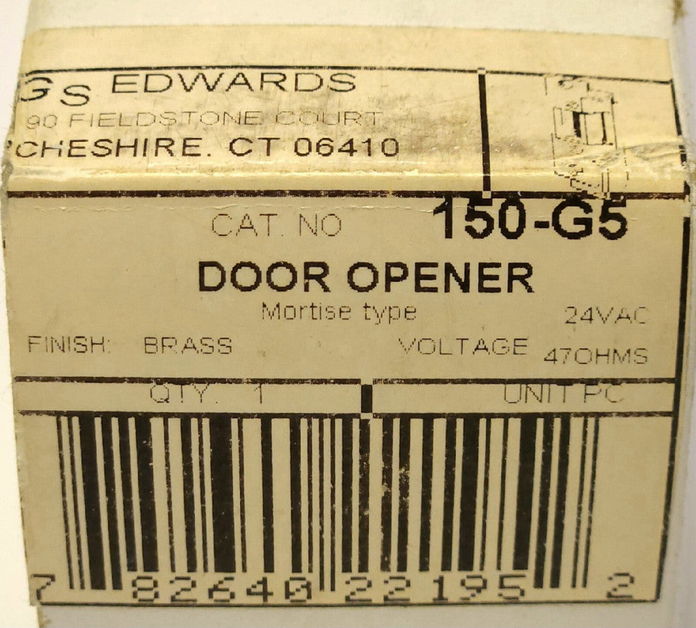 GS EDWARDS 150 G5 Electronic Door Opener LATCH Assembly NO. 150/151 24 VAC 47