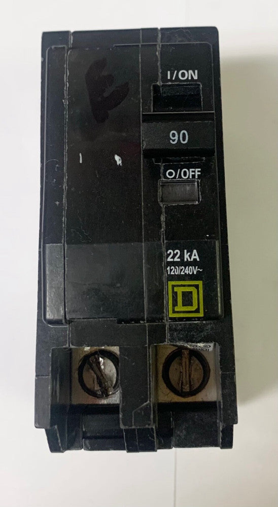SQUARE D QO290VH 2 Pole 90 AMP Type QO Circuit Breaker 22 KA 120 240 VAC