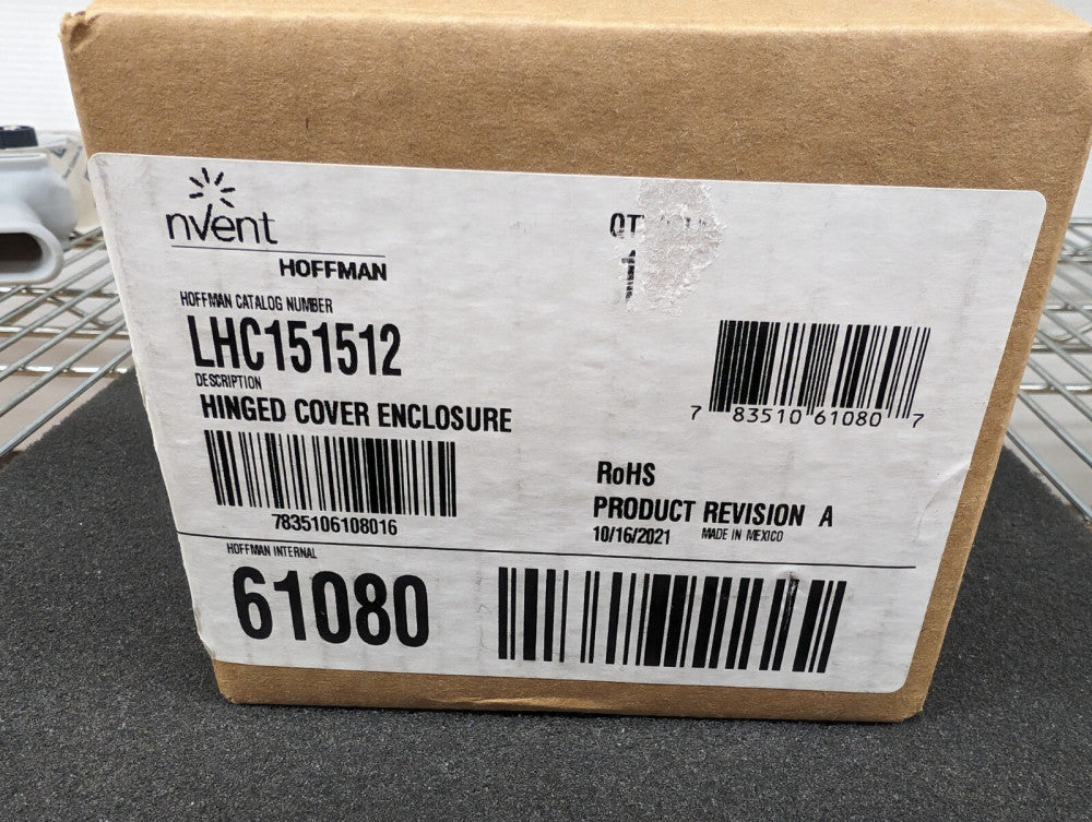 New, Hoffman, LHC151512, ENCLOSURE BOX, STEEL GRAY 5.906"L X 5.906"W