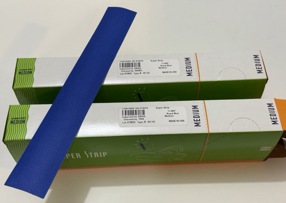 Lot of 2 - Powis Fastback 11" MEDIUM Royal Blue Super Strip M116 - 100 Per Box