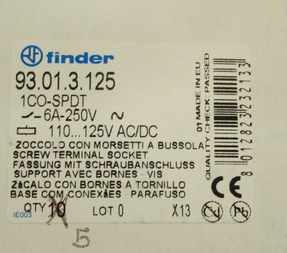 FINDER 93 01 3 125 1CO SPDT 6 Amp Relay Module *PRICED PER EACH*