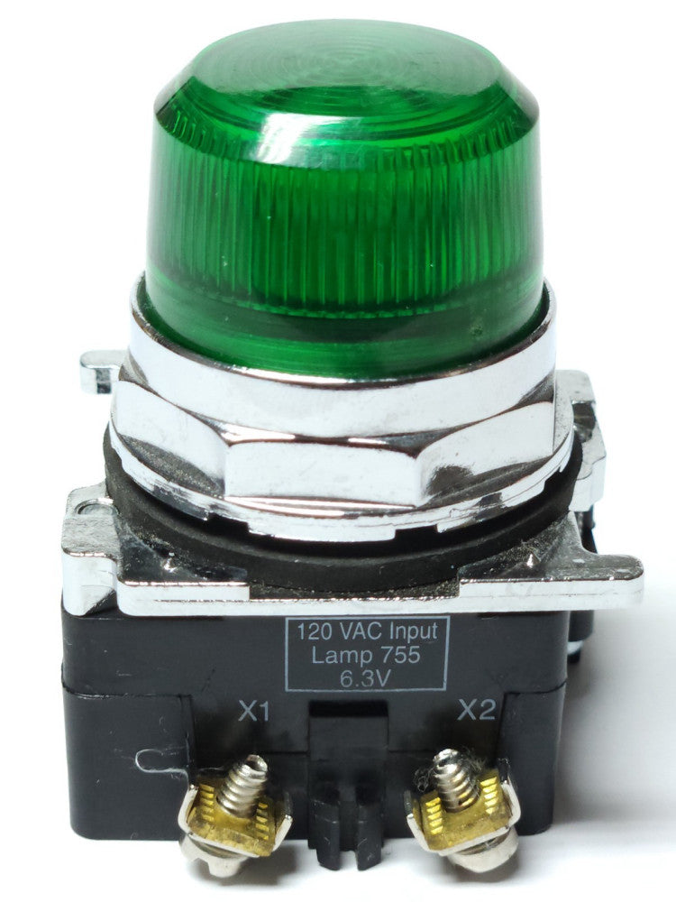 EATON CUTLER HAMMER 10250T181LGP06 GREEN 120 VAC LED Indicating Light