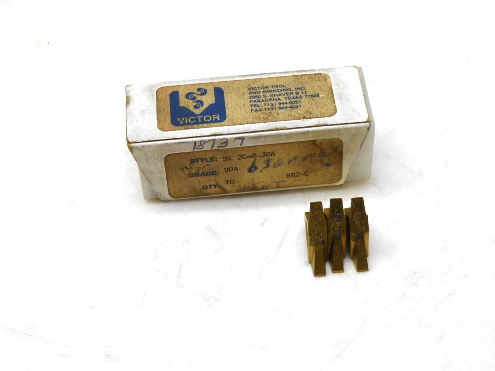 VICTOR SK 2098-36A VPA Carbide Insert Lot of 3