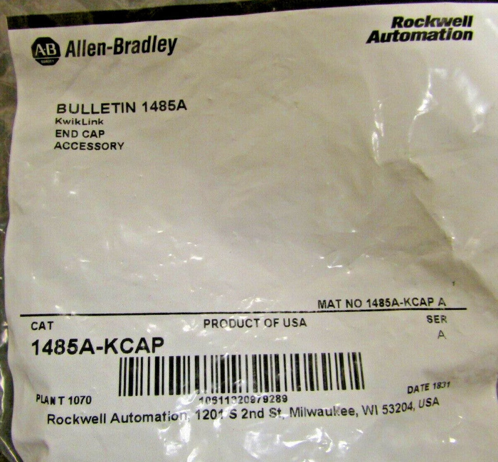 ALLEN BRADLEY 1485A KCAP Kwik Link End Cap Accessory
