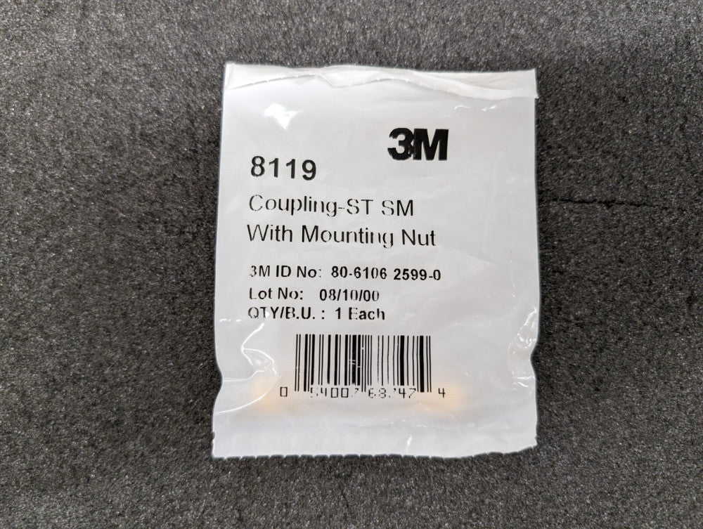 New, 3M, 8119, Coupling-ST SM With Mounting Nut - Lot of 10pcs