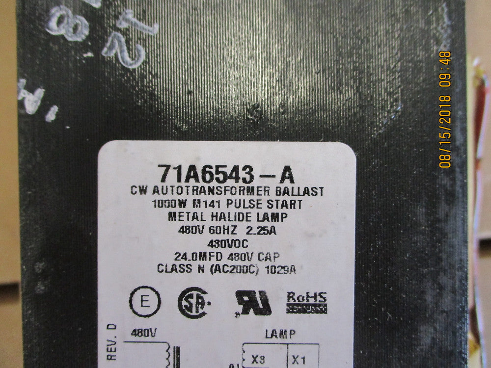 BRAND NEW, Philips, 71A6543500A, Advance MH BAL 1000W M141 480V C&C