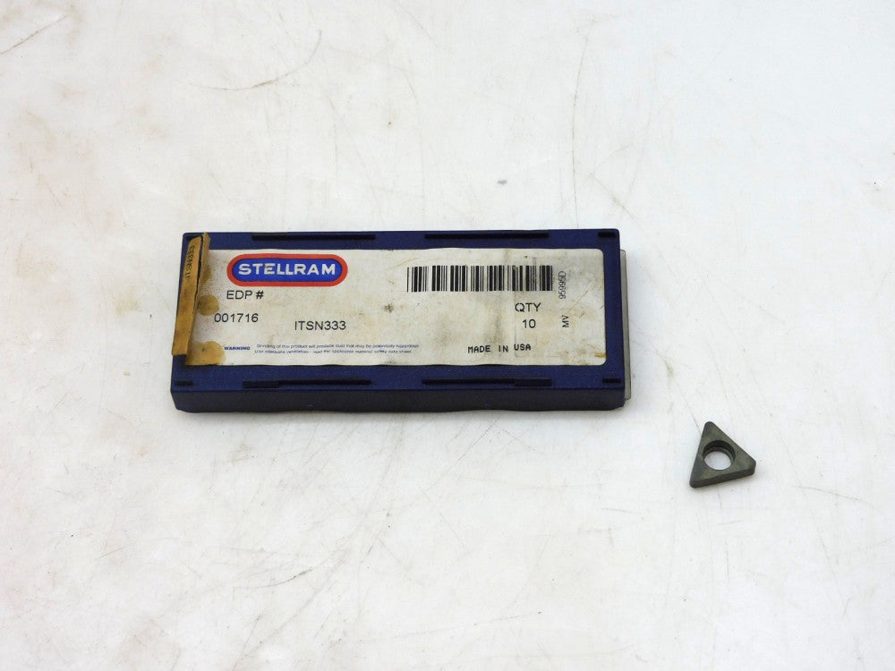 LOT OF 7 STELLRAM ITSN333 CARBIDE INSERT