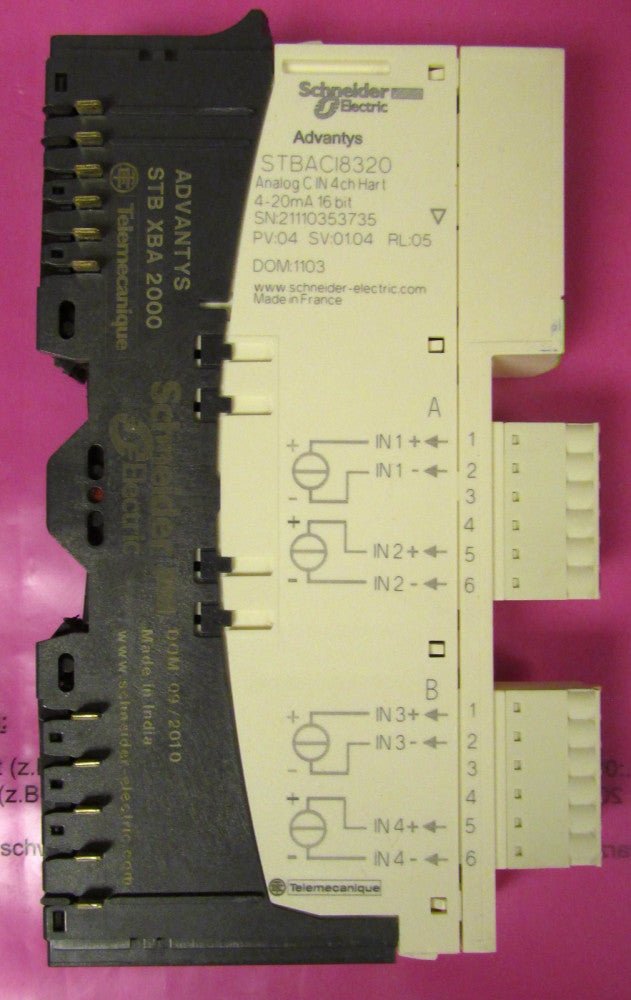 SCHNEIDER ELECTRIC TELEMECANIQUE STBACI8320 Analog C IN4 CH Hart Module AC18320