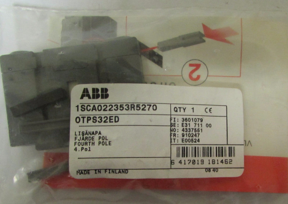 ABB OTPS32ED 40 Amp 600 VAC Auxiliary Power 4th Pole 1SCA022353R5270 0TPS32ED