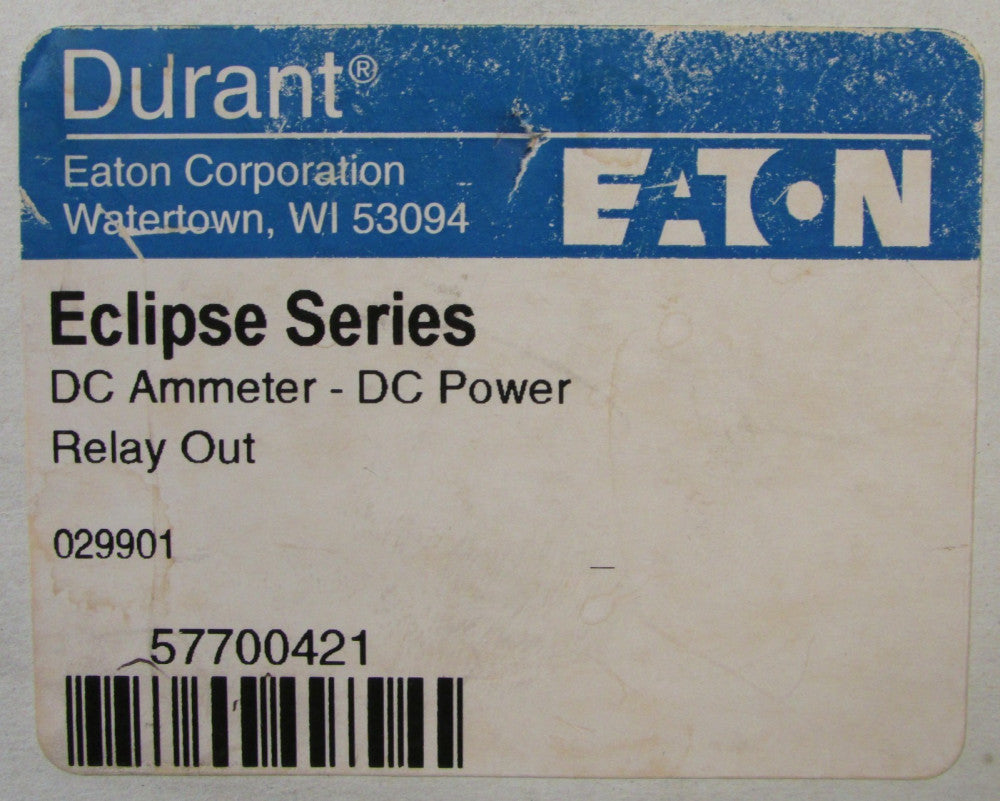 EATON DURANT 57700 421 Eclipse Series DC Ammeter DC Power Relay Out 57700421