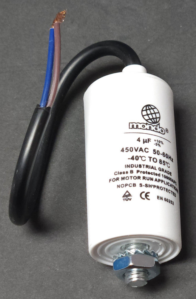 MONDO DUCATI X003K3GHFH Motor Run ENERGIA Capacitor 4μF/450V 450 VAC 4 μF W/Wire