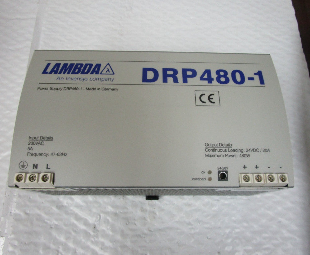Lambda DRP480-1 Power Supply 24Vdc/20A 480W WATT