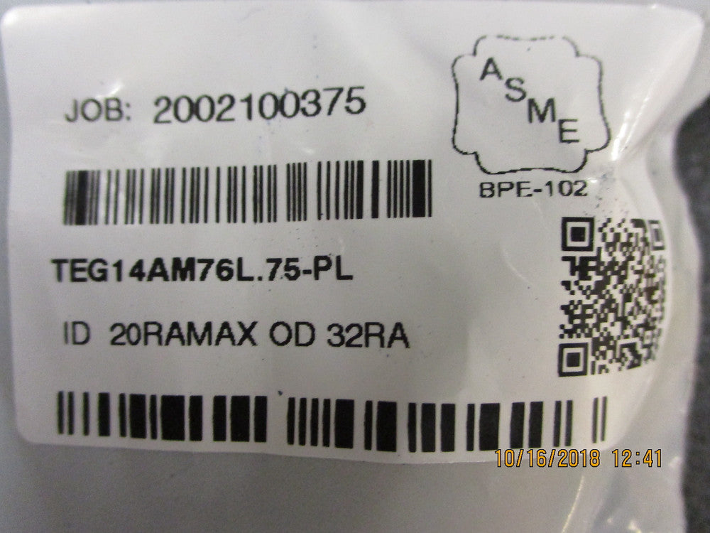 TEG14AM76L.75-PL Maxpure T316L Stainless Steel Ferrule BRAND NEW! LOT OF 4