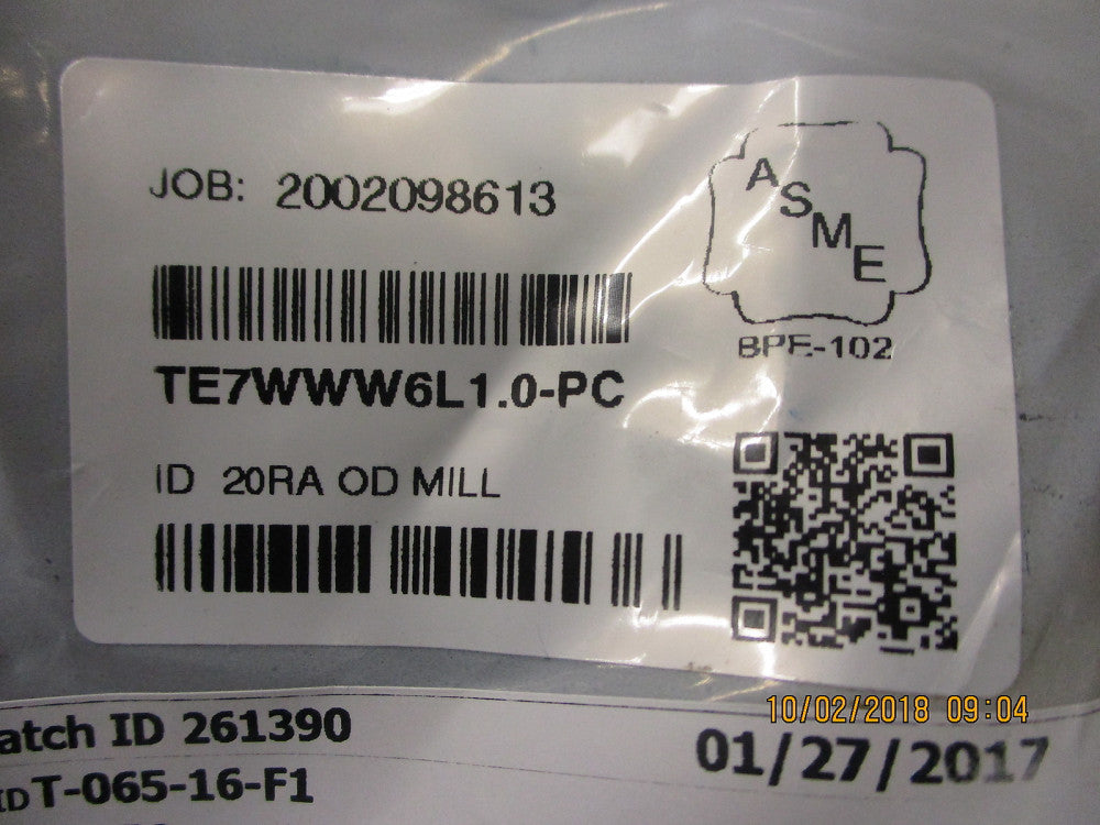 TE7WWW6L1.0-PC Maxpure BPE Series 1 Tee, T316L Stainless, Weld Connec BRAND NEW!