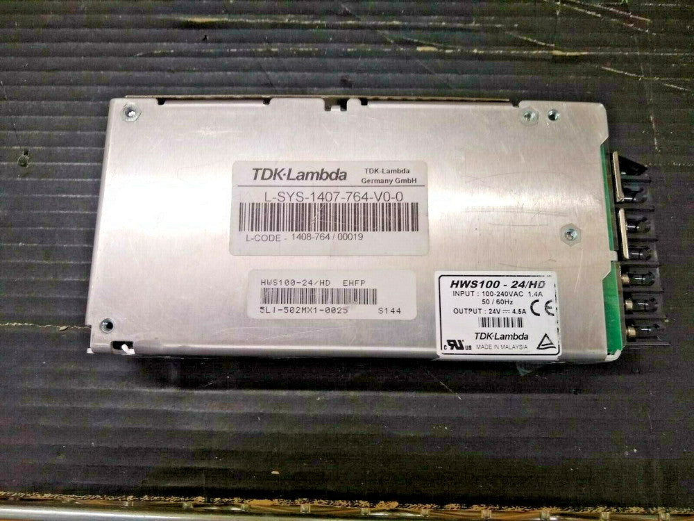 Used, TDK-Lambda, HWS100-24/HD, POWER SUPPLY, 120V AC, 24V DC, 100 WATTS, OPEN