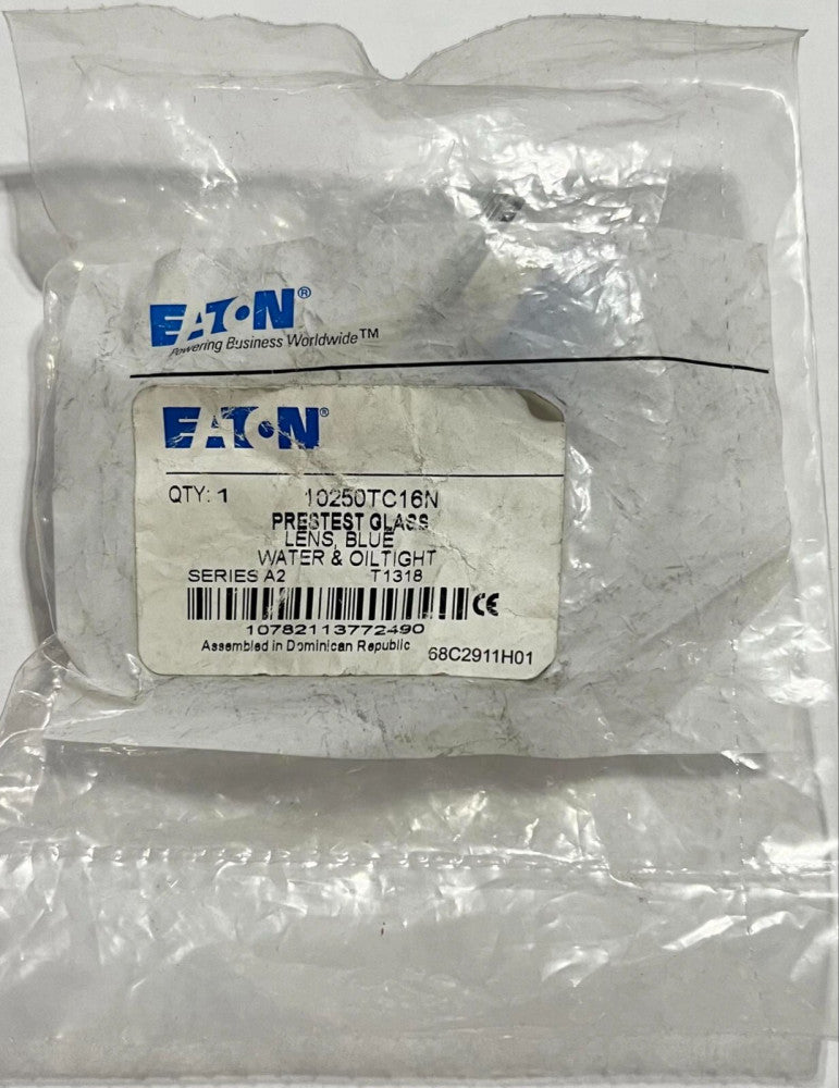 EATON CUTLER HAMMER 10250TC16N Pre Test Glass Lens Blue Water & Oiltight