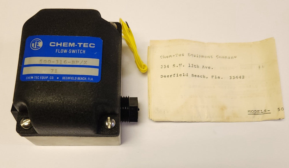 TE CHEM TEC 500 316 BP X 71 CHEM-TEC FLOW SWITCH 500-316-BP/X 71