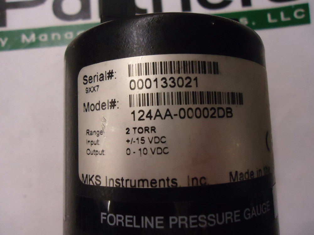 124AA-00002DB, MKS, Baratron Pressure Tansducer, BRAND NEW!