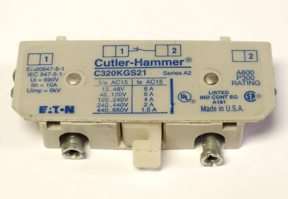 EATON CUTLER HAMMER C320KGS21 Freedom Series 1 NC Auxiliary Contact