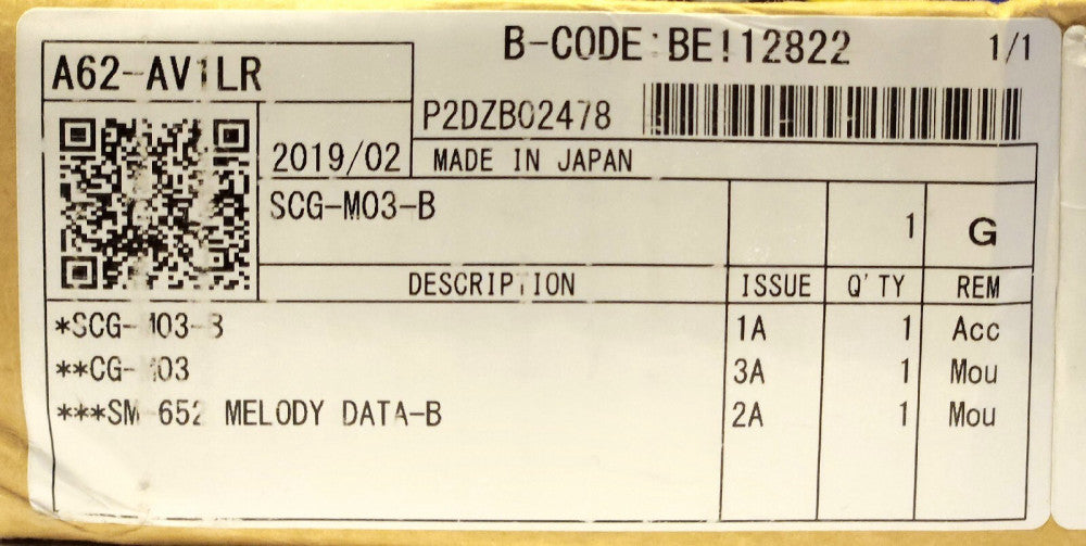 NEC A62 AV1LR EMA SUB-A SCG-M03-B Melody Data-B Module CG M03