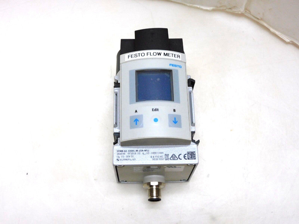 FESTO FLOW SENSOR SFAM-62-1000L-M-2SA-M12 15-30VDC 564930