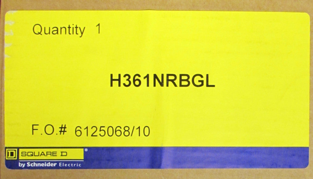 SQUARE D Heavy Duty 3R Safety Switch 30 Amp 3 Pole H361NRBGL