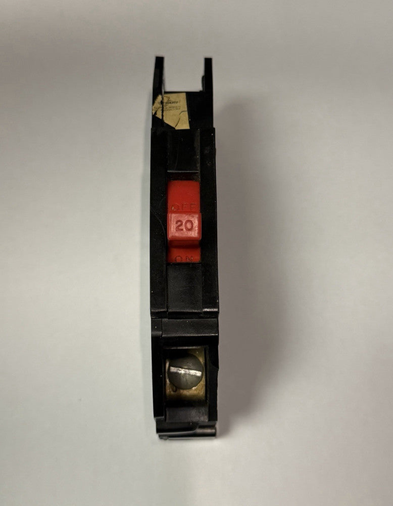 ZINSCO Q120 Single Pole 20 AMP RED HANDLE Type T MAGNETRIP Circuit Breaker 120